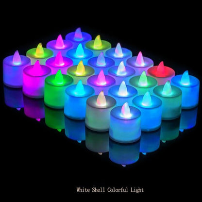 LED Electronic Simulation Candle – Flameless Flickering Tea Light for Wedding, Birthday Party, Holiday Home Decor & Event Ambiance