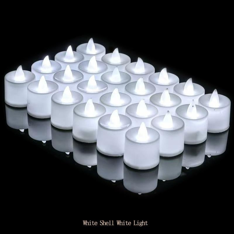 LED Electronic Simulation Candle – Flameless Flickering Tea Light for Wedding, Birthday Party, Holiday Home Decor & Event Ambiance