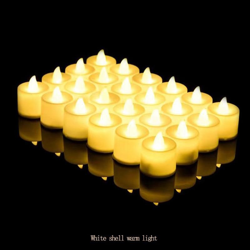 LED Electronic Simulation Candle – Flameless Flickering Tea Light for Wedding, Birthday Party, Holiday Home Decor & Event Ambiance