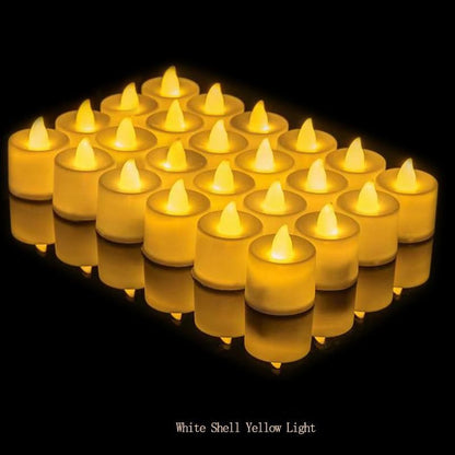LED Electronic Simulation Candle – Flameless Flickering Tea Light for Wedding, Birthday Party, Holiday Home Decor & Event Ambiance
