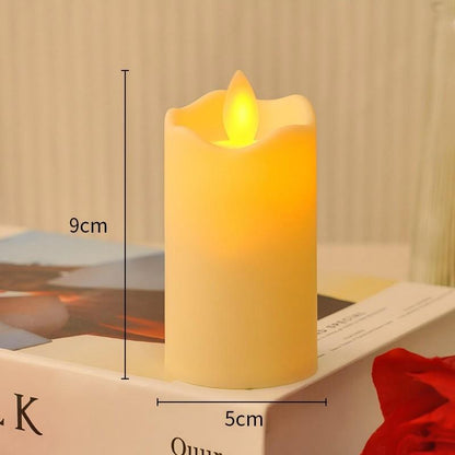 Wave Edge LED Flameless Candle – Smooth Surface Swaying Electronic Candle for Wedding Centerpiece, Birthday Party & Romantic Home Decor