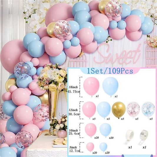 Blue Theme Latex Balloons – Grand Opening & Wedding Decoration Set, Party Supplies for Birthday, Bridal Shower & Corporate Event, Wholesale