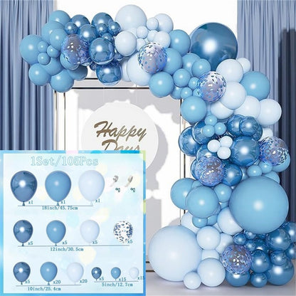 Blue Theme Latex Balloons – Grand Opening & Wedding Decoration Set, Party Supplies for Birthday, Bridal Shower & Corporate Event, Wholesale