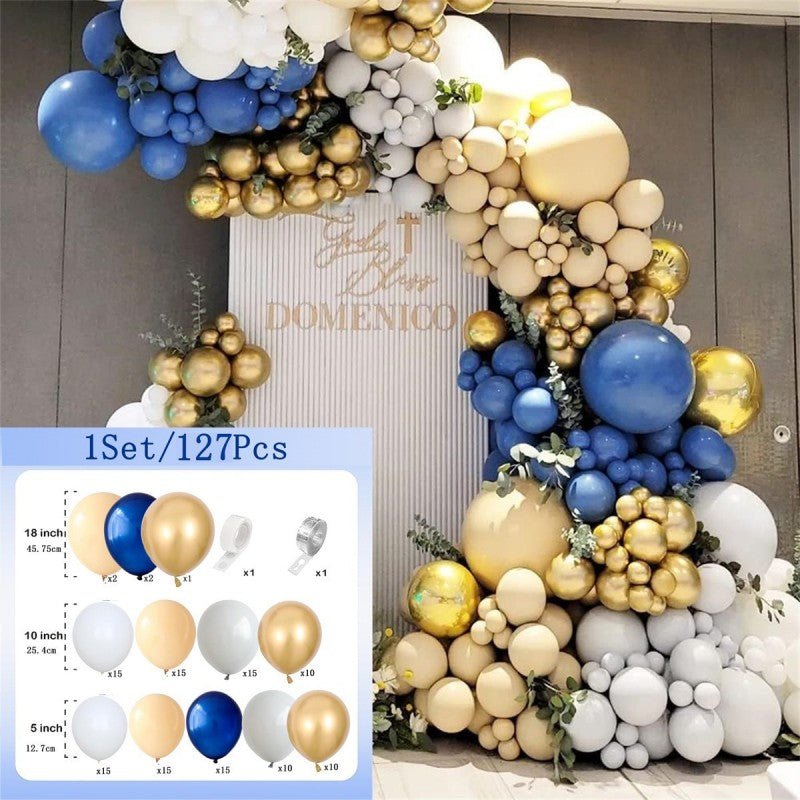 Blue Theme Latex Balloons – Grand Opening & Wedding Decoration Set, Party Supplies for Birthday, Bridal Shower & Corporate Event, Wholesale