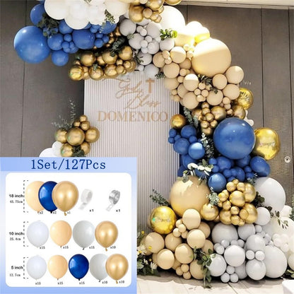 Blue Theme Latex Balloons – Grand Opening & Wedding Decoration Set, Party Supplies for Birthday, Bridal Shower & Corporate Event, Wholesale