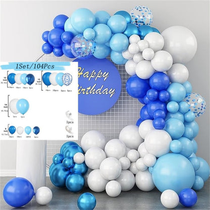 Blue Theme Latex Balloons – Grand Opening & Wedding Decoration Set, Party Supplies for Birthday, Bridal Shower & Corporate Event, Wholesale