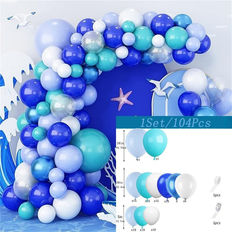 Blue Theme Latex Balloons – Grand Opening & Wedding Decoration Set, Party Supplies for Birthday, Bridal Shower & Corporate Event, Wholesale