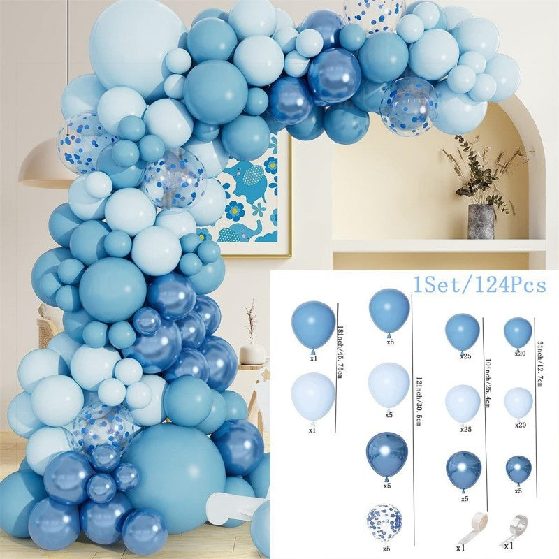 Blue Theme Latex Balloons – Grand Opening & Wedding Decoration Set, Party Supplies for Birthday, Bridal Shower & Corporate Event, Wholesale