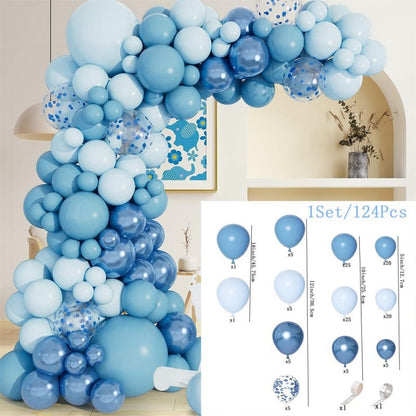 Blue Theme Latex Balloons – Grand Opening & Wedding Decoration Set, Party Supplies for Birthday, Bridal Shower & Corporate Event, Wholesale
