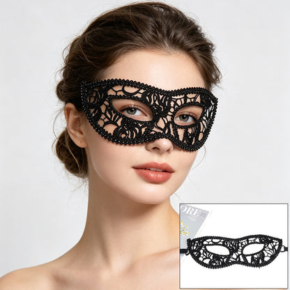 Venetian lace mask pointed fairy elf tips with scrolls