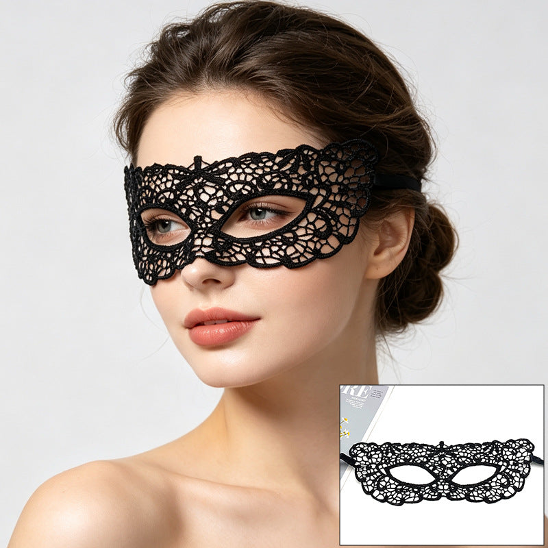 Venetian lace mask sweeping phoenix crest with flame trim