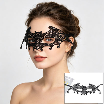 Venetian lace mask expansive gothic bat wings with points