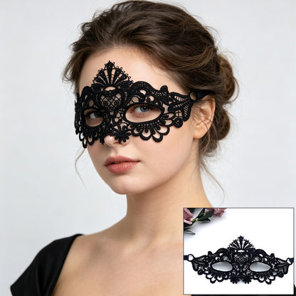 Venetian lace mask botanical vine tendrils with fairy wings