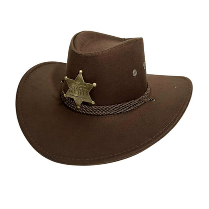 Sheriff cowboy hat coffee brown