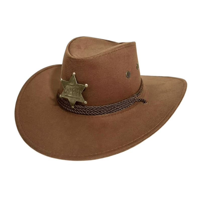 Sheriff cowboy hat light brown