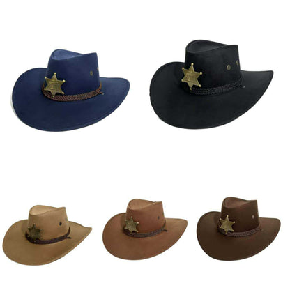 Sheriff cowboy hats 5-color assortment