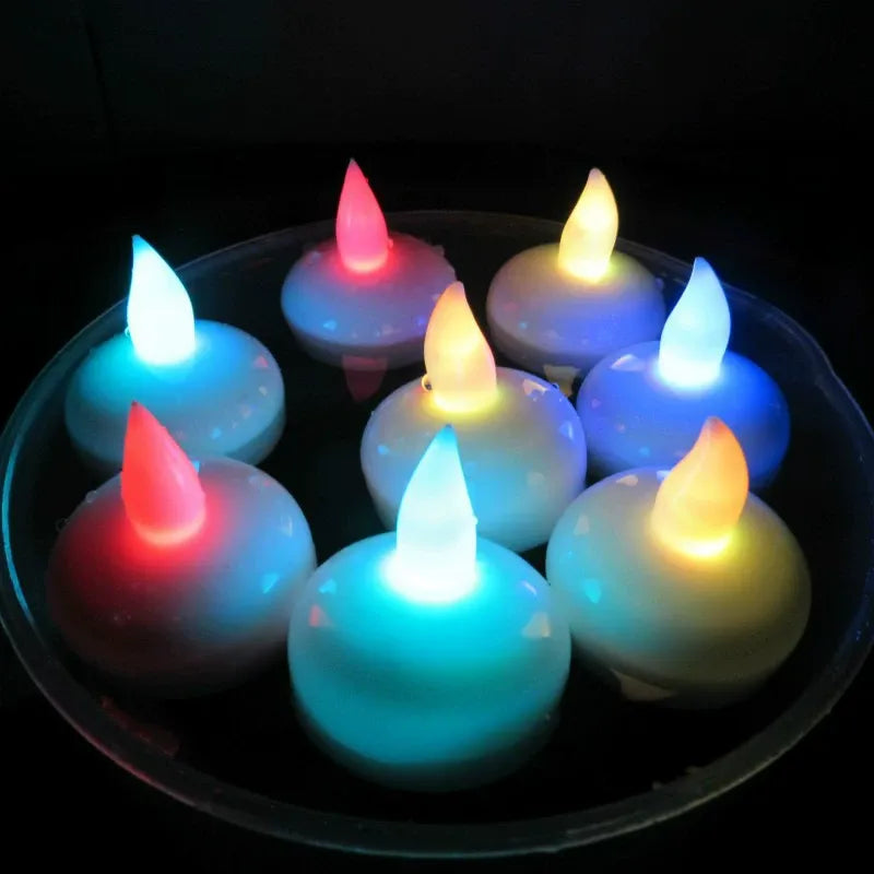 Floating LED candle RGB color changing light
