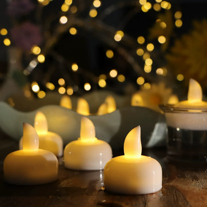Floating LED candle centerpiece decoration for wedding and event lighting
