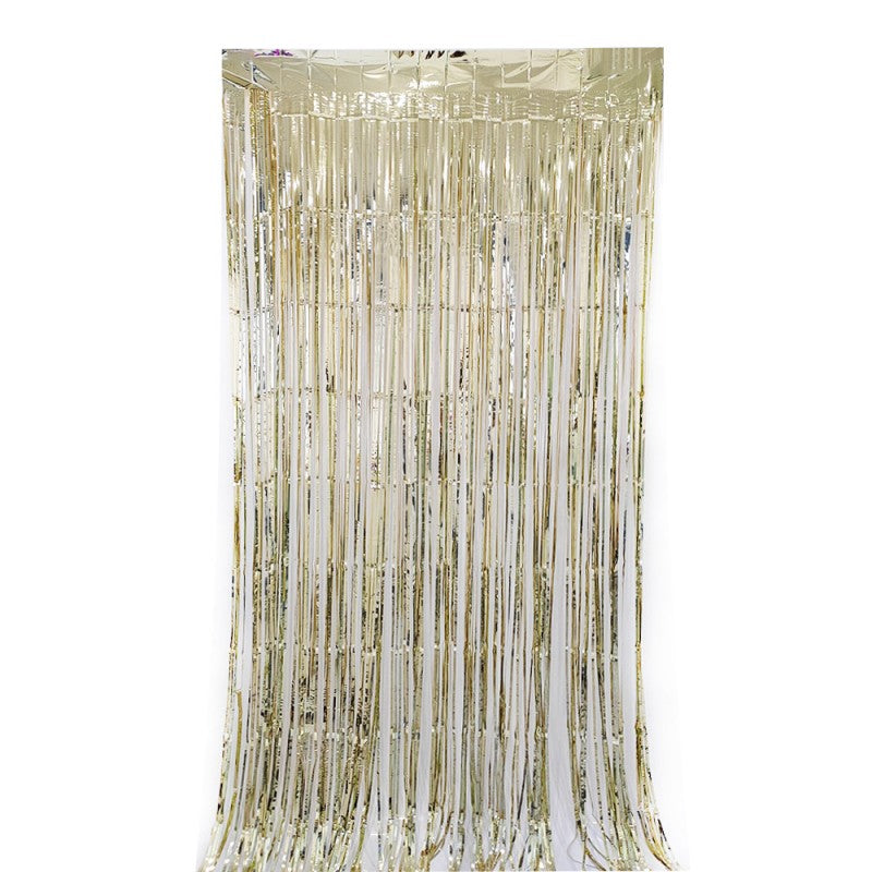 Shiny Tinsel Rain Curtain – Holographic Fringe Door Curtain for Birthday, Wedding & Outdoor Backdrop Decor