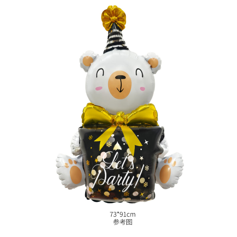 Happy New Year Balloons, Wine Bottle & Meteor Foil Set for Party Decor