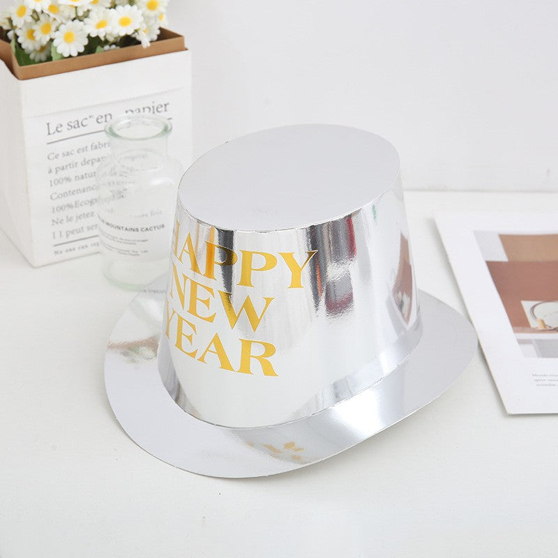 New Year‘s Eve Party Hats – Paper Lincoln Top Hat for Celebration, Festive Headwear for Birthday & Magic Party Decor