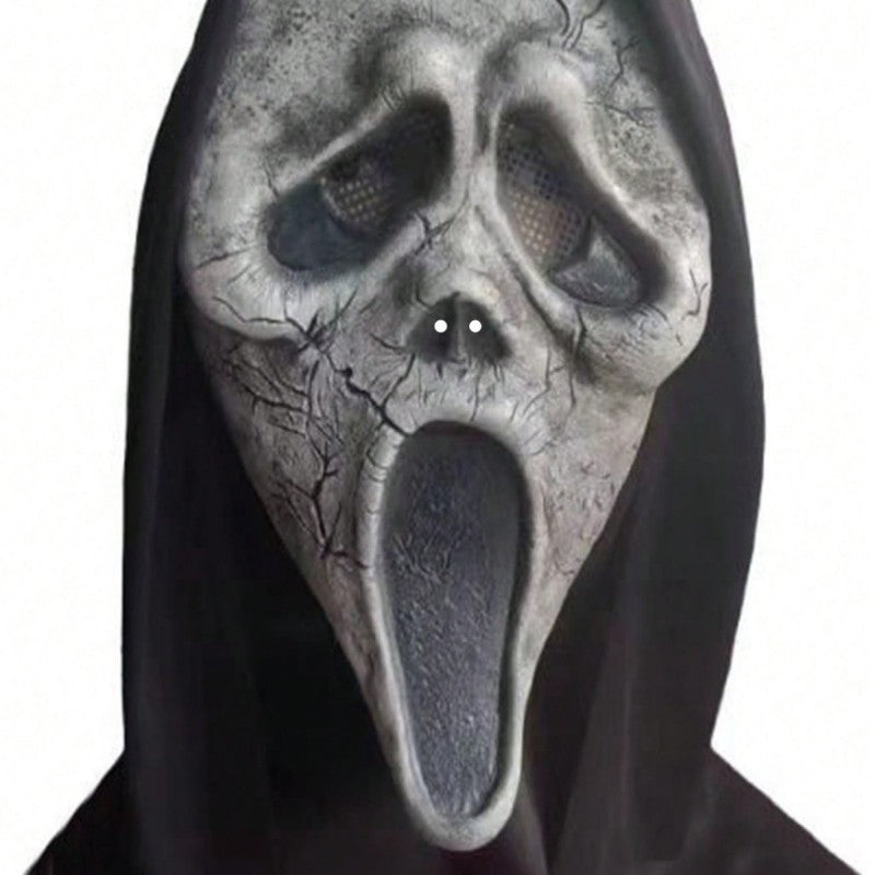 😱 Screaming Ghost Face Mask | Latex Horror Mask for Halloween & Cosplay | Adult Party Props