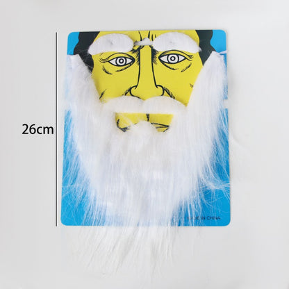 Halloween Fake Mustache & Beard Set – Costume Facial Hair for Adults, Funny Photo Booth Prop, Masquerade Party Supplies