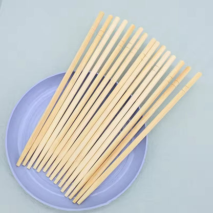 Wholesale Round Bamboo Chopsticks - Natural, Customizable with Paper Sleeve