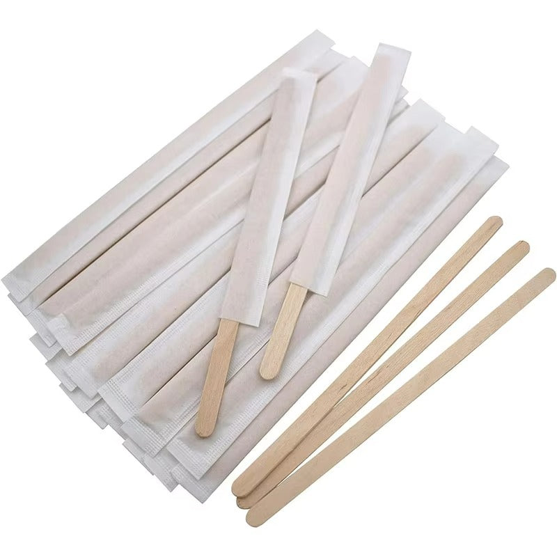 Eco-Friendly Bamboo & Wooden Stir Sticks - Disposable Coffee Stirrers for Café & Office
