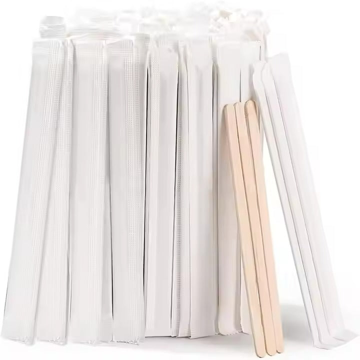Eco-Friendly Bamboo & Wooden Stir Sticks - Disposable Coffee Stirrers for Café & Office