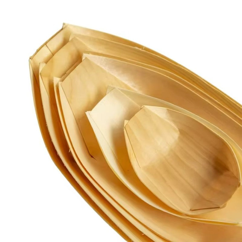 Bulk Birchwood Serveware: Disposable Cups, Sushi Boats & Cones - Professional Supplier