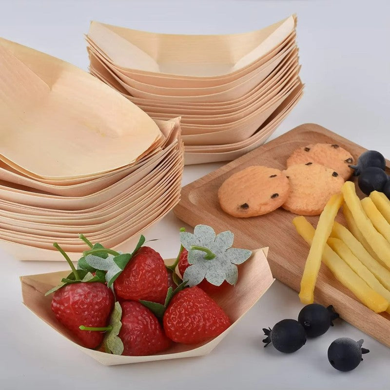 Bulk Birchwood Serveware: Disposable Cups, Sushi Boats & Cones - Professional Supplier