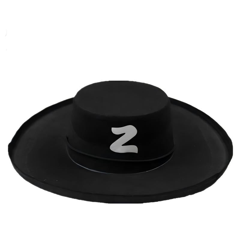 Pirate Captain Hat & Zorro Hat – Halloween Costume Accessory for Adults & Kids (Black Round / Silver/Gold Skull & Pumpkin / Lace Captain / Adult & Kid Sizes)