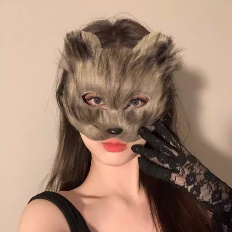 Sexy Cat Ear Half Face Mask for Women – Cute & Seductive Animal Masquerade Prop for Christmas Party, Bachelorette & Role Play