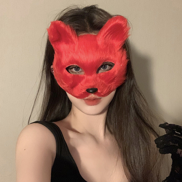 Sexy Cat Ear Half Face Mask for Women – Cute & Seductive Animal Masquerade Prop for Christmas Party, Bachelorette & Role Play