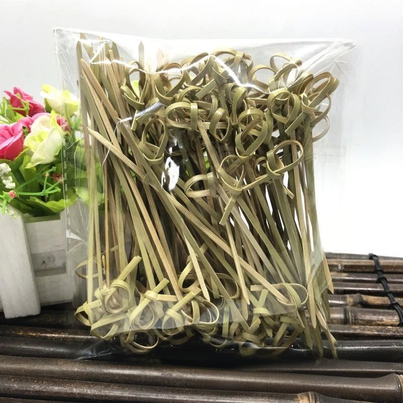 Professional Bamboo Cocktail Picks - Knotted Skewers for Bars & Garnish
