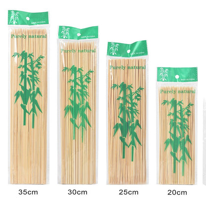 Bulk Disposable Bamboo Skewers - Food Safe Round Sticks for Barbecue & Catering