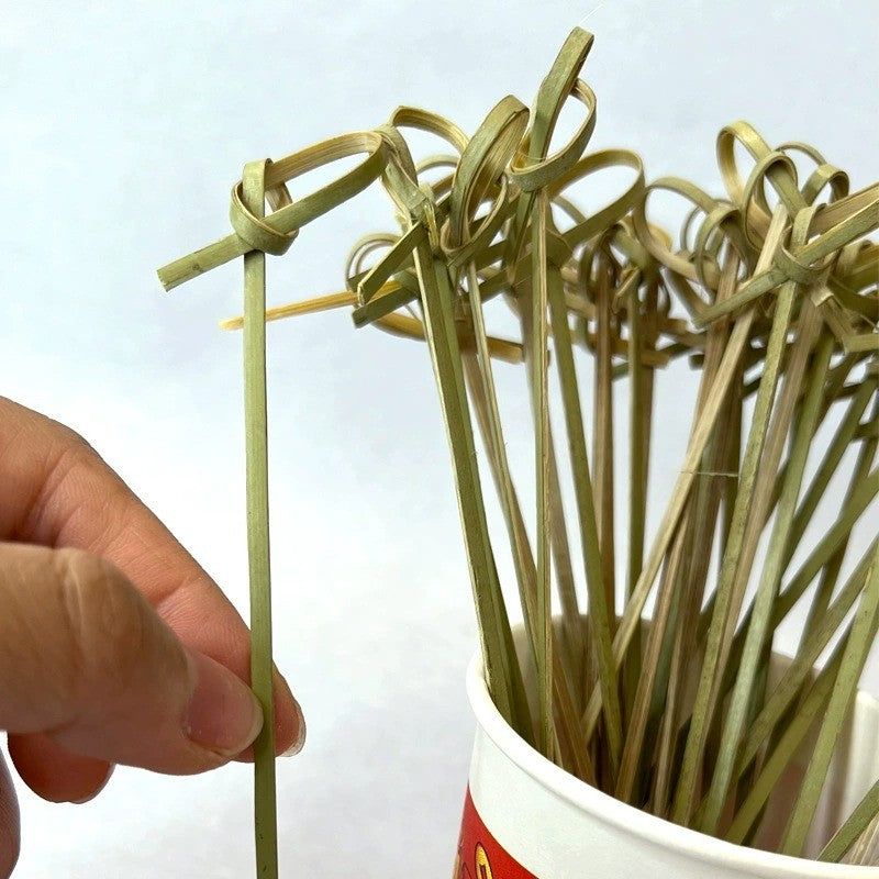 Professional Bamboo Cocktail Picks - Knotted Skewers for Bars & Garnish