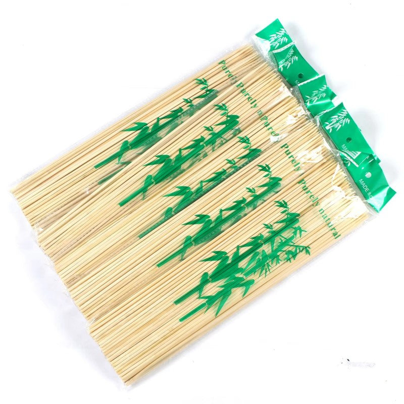 Bulk Disposable Bamboo Skewers - Food Safe Round Sticks for Barbecue & Catering