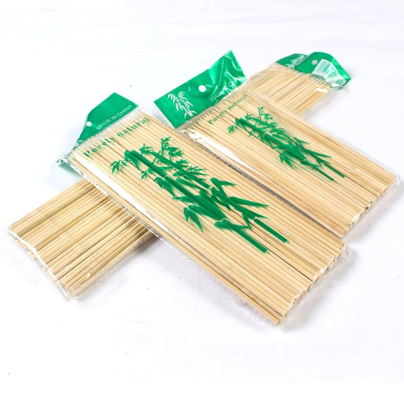 Bulk Disposable Bamboo Skewers - Food Safe Round Sticks for Barbecue & Catering