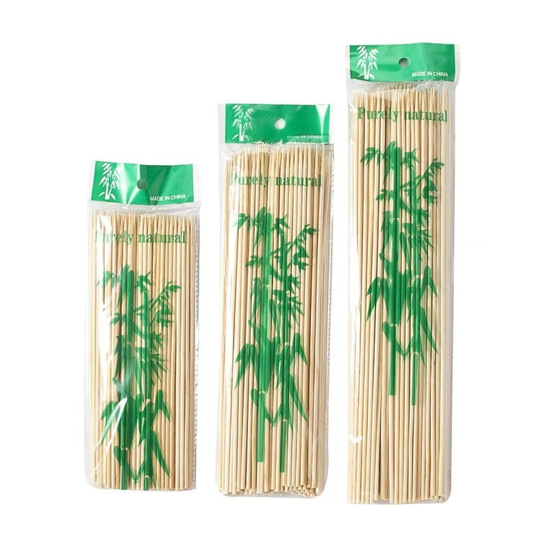 Bulk Disposable Bamboo Skewers - Food Safe Round Sticks for Barbecue & Catering