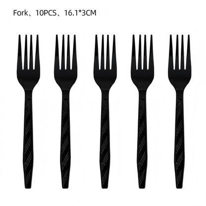 Halloween Horror Party Decoration Supplies – Disposable Dinnerware, Plastic Table Cover & Hanging Banner for Haunted House & Themed Event