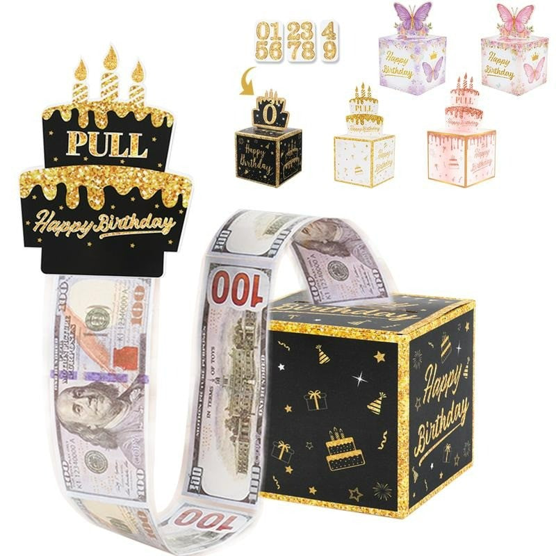 Black & Gold First Birthday Balloon Box – Party Decoration Kit for Celebration