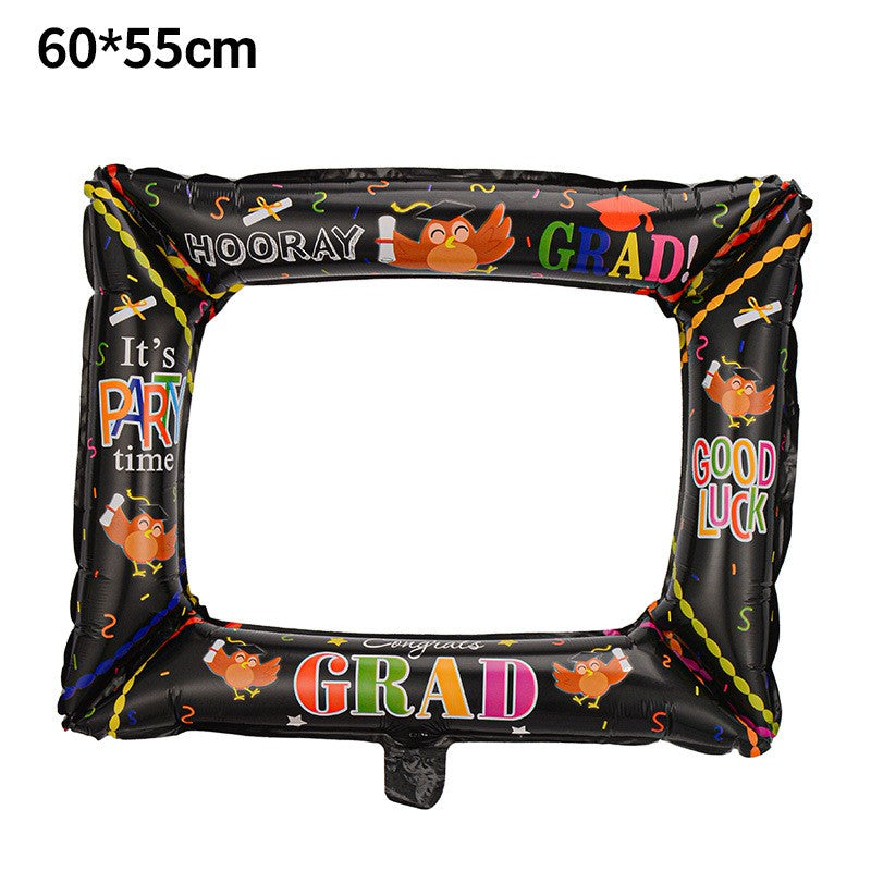 Graduation Foil Balloons – Mortarboard Cartoon Mylar Balloons for Grad Party, Ceremony & Celebration Decor