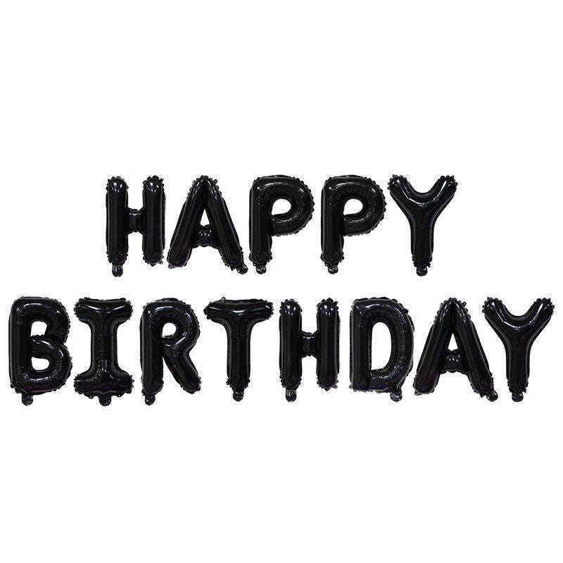 16 Inch Happy Birthday Foil Letter Balloons – Alphabet Banner Set for Kids Party Decor
