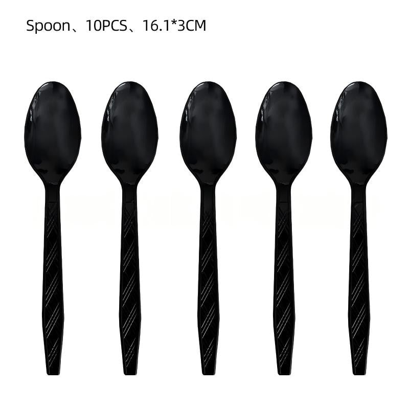 Halloween Horror Party Decoration Supplies – Disposable Dinnerware, Plastic Table Cover & Hanging Banner for Haunted House & Themed Event