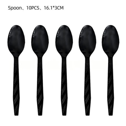 Halloween Horror Party Decoration Supplies – Disposable Dinnerware, Plastic Table Cover & Hanging Banner for Haunted House & Themed Event