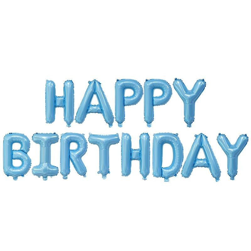 16 Inch Happy Birthday Foil Letter Balloons – Alphabet Banner Set for Kids Party Decor