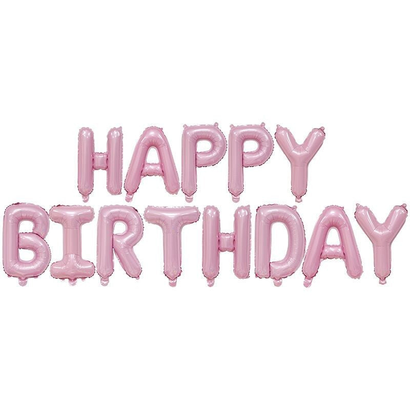 16 Inch Happy Birthday Foil Letter Balloons – Alphabet Banner Set for Kids Party Decor