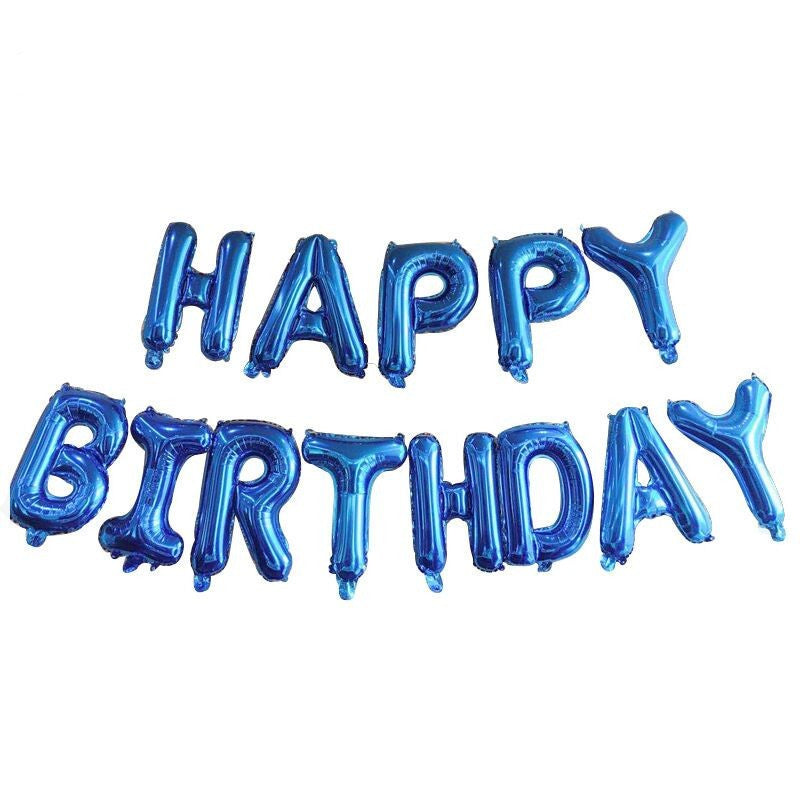 16 Inch Happy Birthday Foil Letter Balloons – Alphabet Banner Set for Kids Party Decor